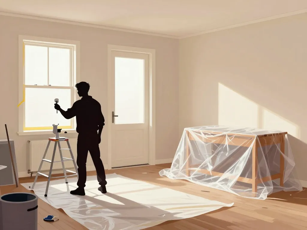 Préparation chantier airless deco protection