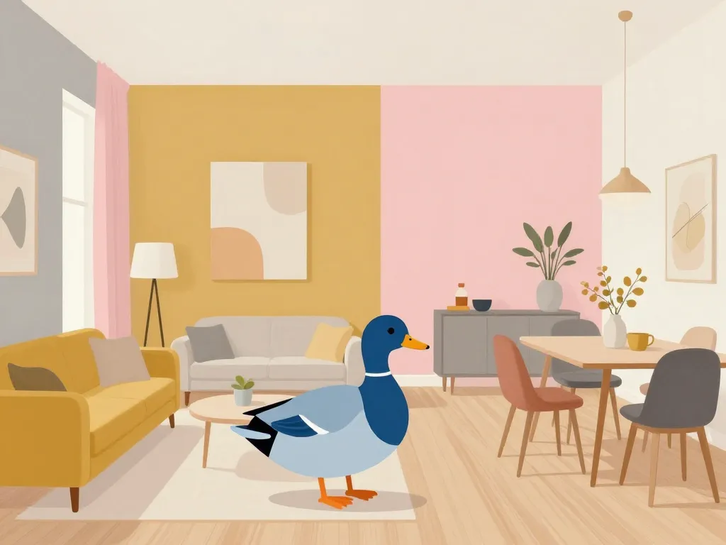 bleu canard avec quelle couleur associations complémentaires déco