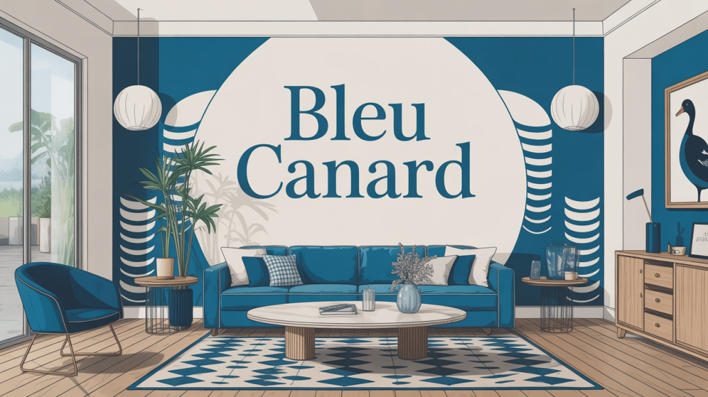 bleu canard avec quelle couleur illustration déco moderne