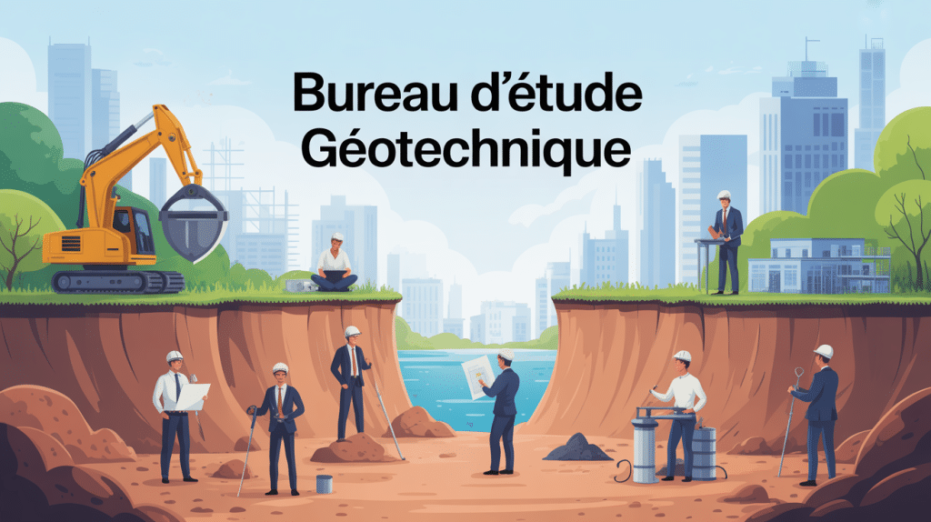 bureau d'étude géotechnique illustration construction sécurisée