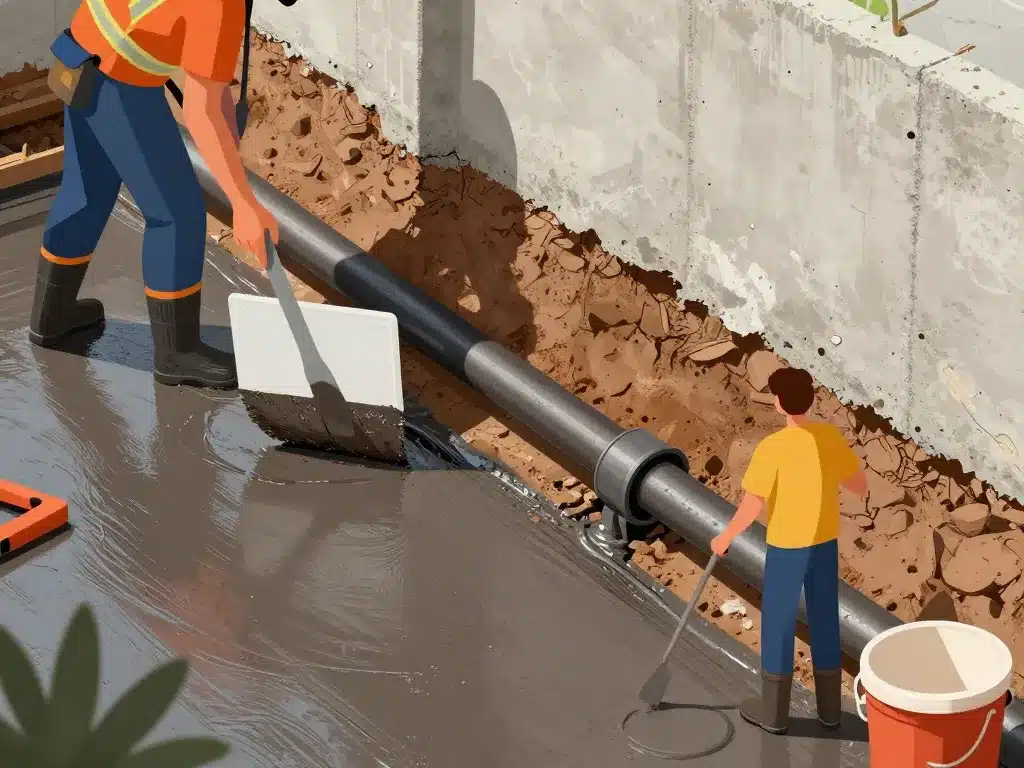 cave humide comment faire travaux drainage étanchéité
