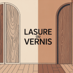 Image montrant difference entre lasure et vernis sur boiserie