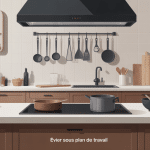 evier sous plan de travail en cuisine contemporaine