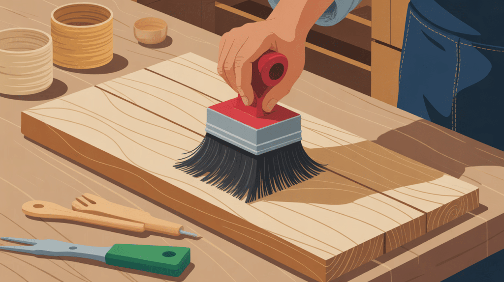 illustration ponçage entre couches de lasure titre