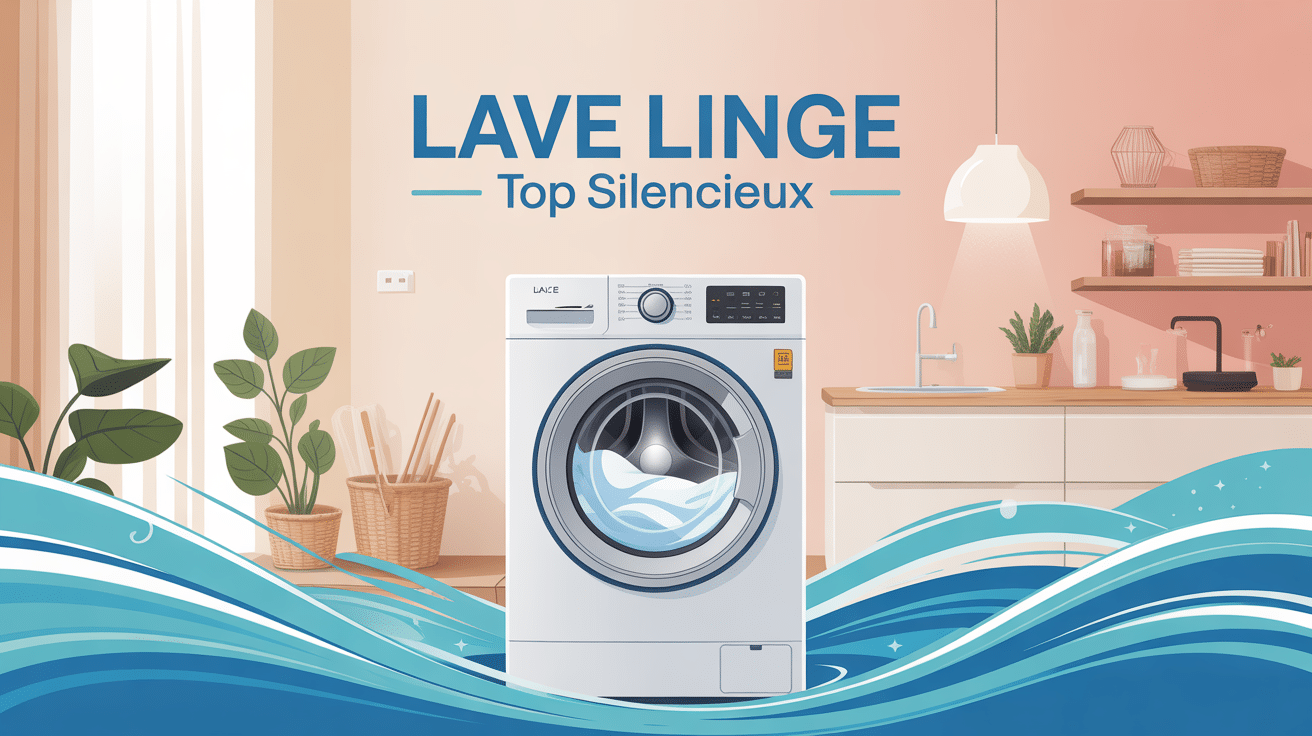 lave linge top silencieux illustration confort moderne