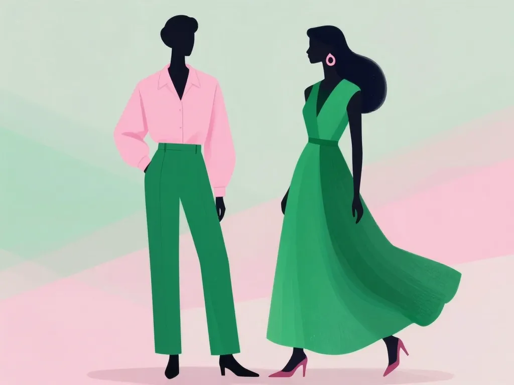 looks tendance rose et vert mode
