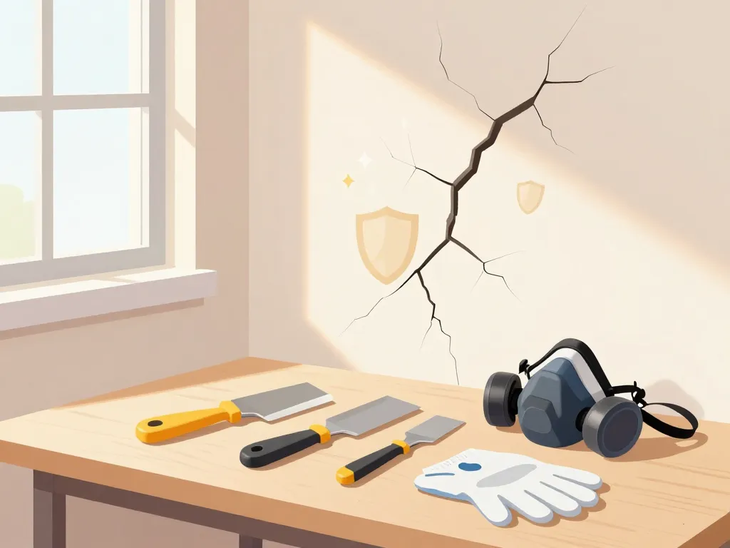 mur fissuré comment réparer outils préparation réparation