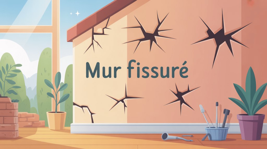 mur fissuré comment réparer illustration maison fissurée
