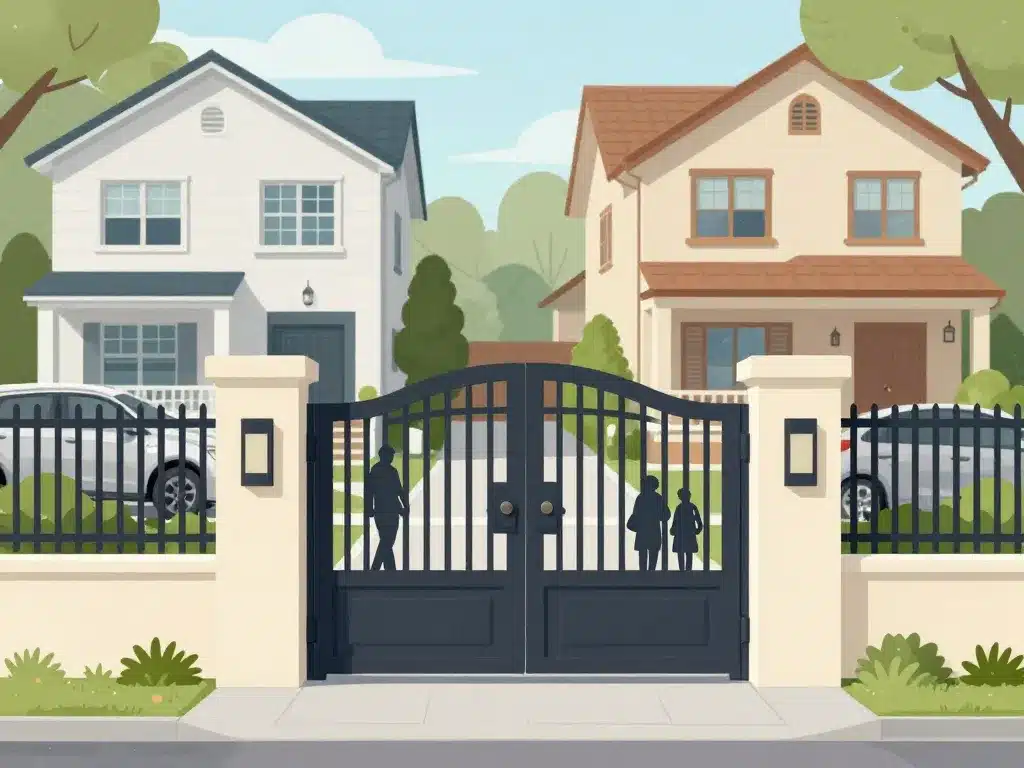 illustration neuf portail intégré à la maison