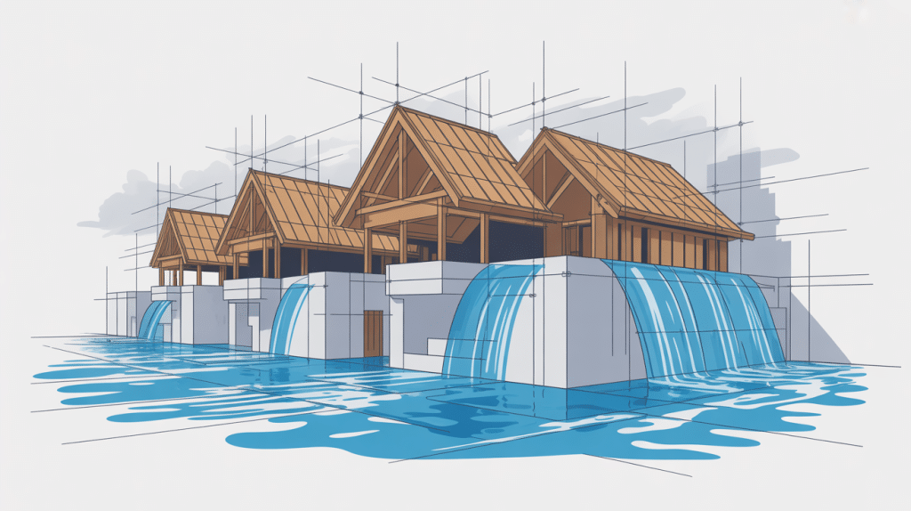 noue de toiture schéma technique vue en coupe et écoulement