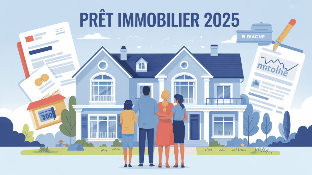 Nouvelles conditions pour obtenir un prêt immobilier famille devant maison