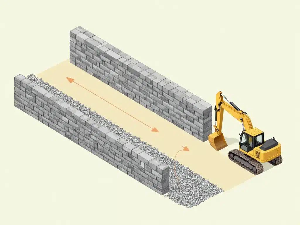 étapes pose pierre enrochement