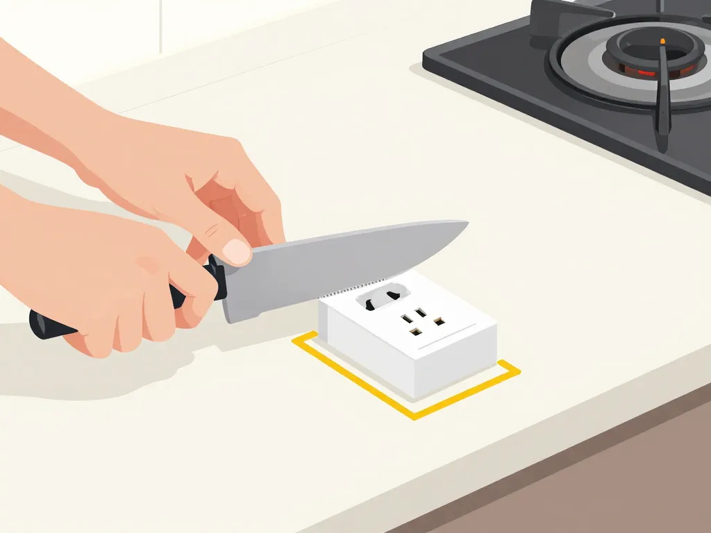 installation prise plan de travail legrand sécurité