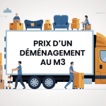 prix d'un demenagement au m3 illustration cartons et camion