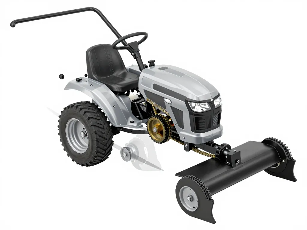 problème enclenchement lame tracteur tondeuse composants mécaniques