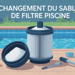 illustration changement sable filtre piscine ambiance propre