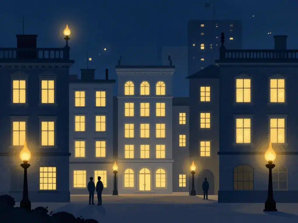 Premières lumières électriques quand est arrivé l'électricité dans les maisons en ville