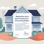 qui paye la taxe foncière en cas de vente illustration document notarié répartition