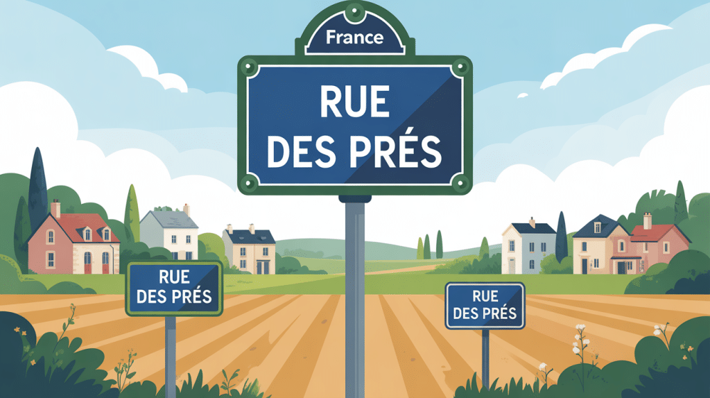 Illustration panneaux rue des Prés France