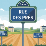 Illustration panneaux rue des Prés France
