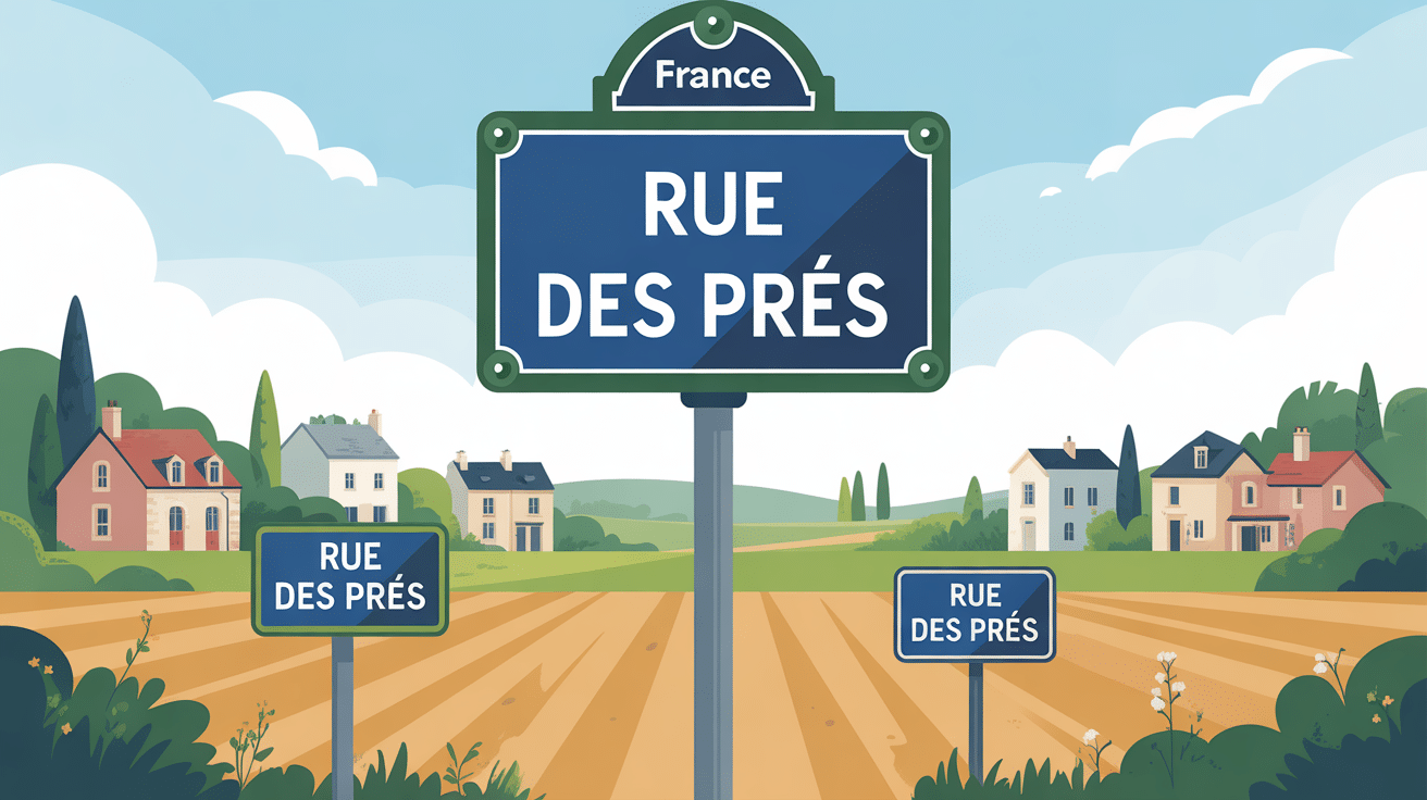 Illustration panneaux rue des Prés France