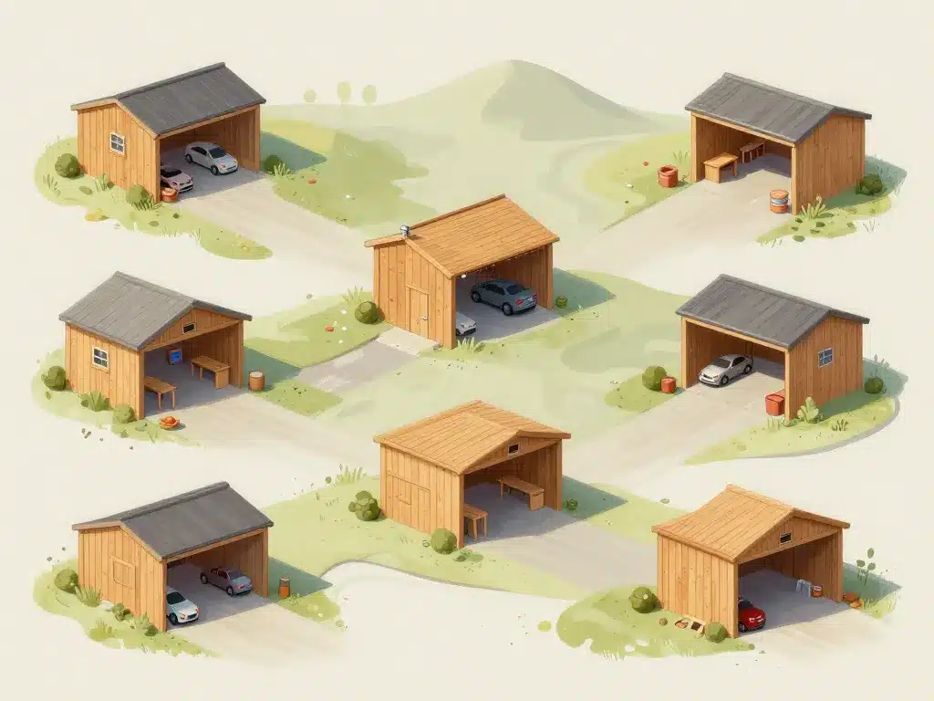 schéma plan garage en bois gratuit sélection terrain