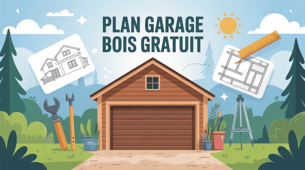 schéma plan garage en bois gratuit illustration pédagogique
