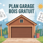 schéma plan garage en bois gratuit illustration pédagogique