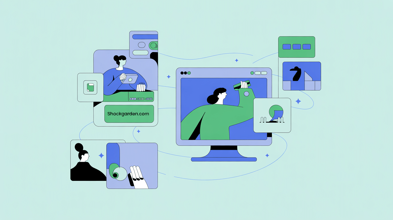 shockgarden.com site web illustration numérique sécurisée