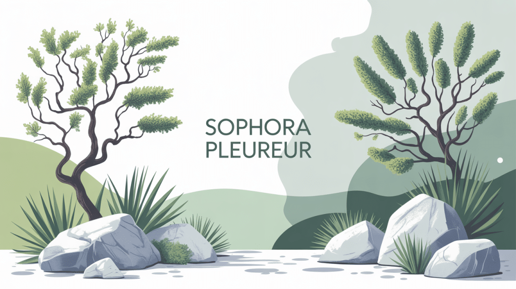 sophora pleureur graphique jardin contemporain