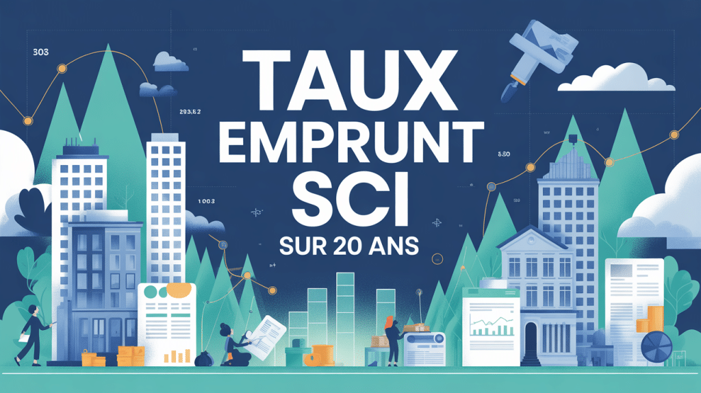 Illustration taux emprunt SCI 20 ans immobiliers graphiques