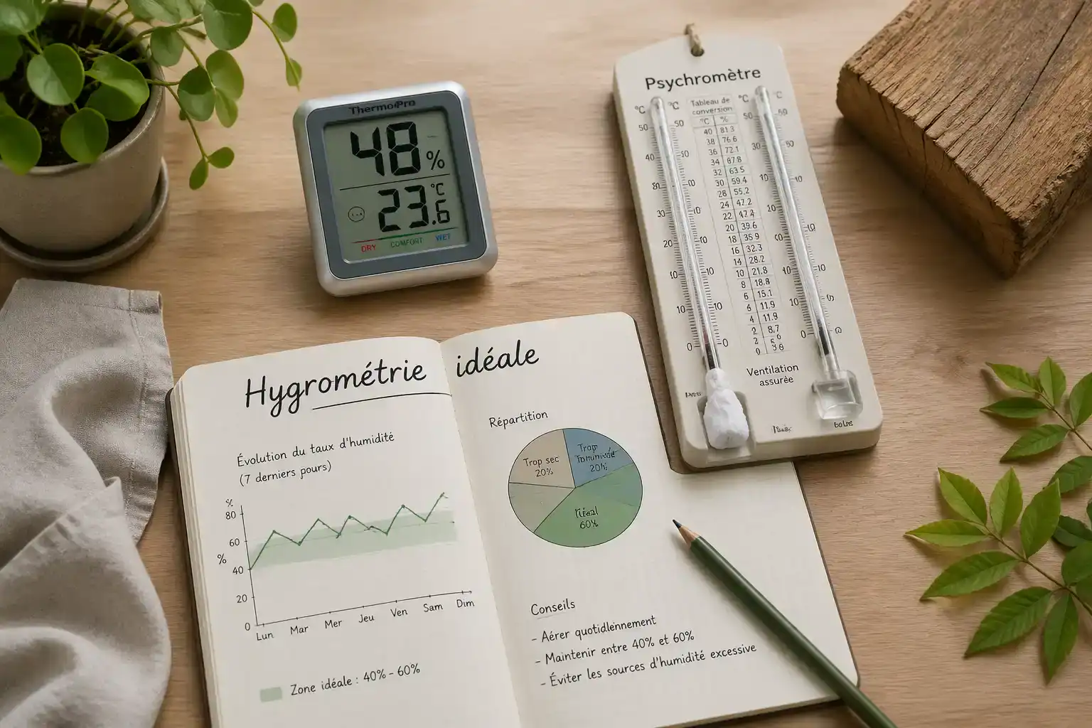 hygrométrie idéale instruments humidité
