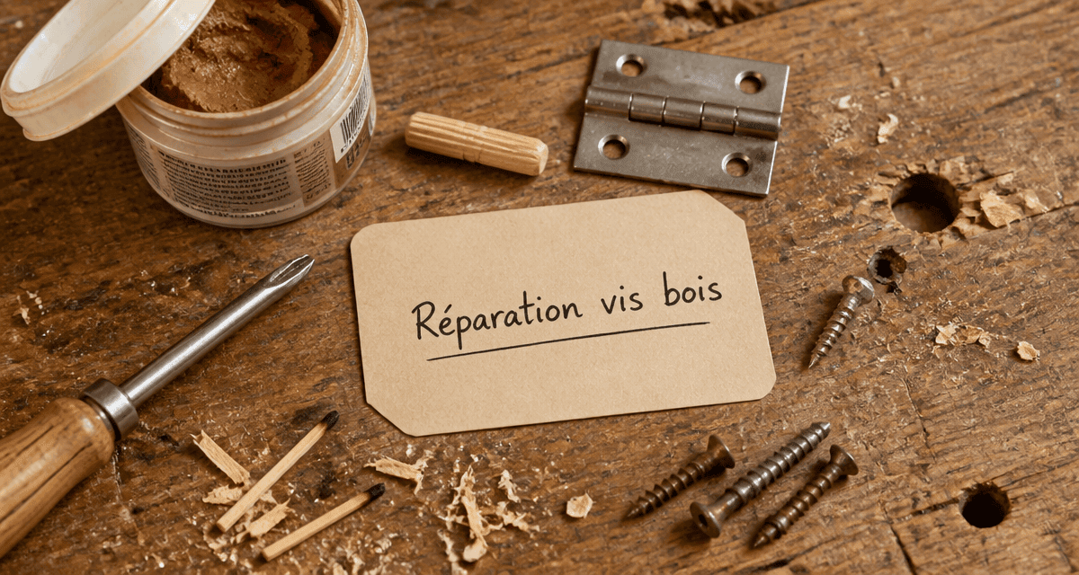comment serrer une vis qui tourne dans le vide bois sur établi