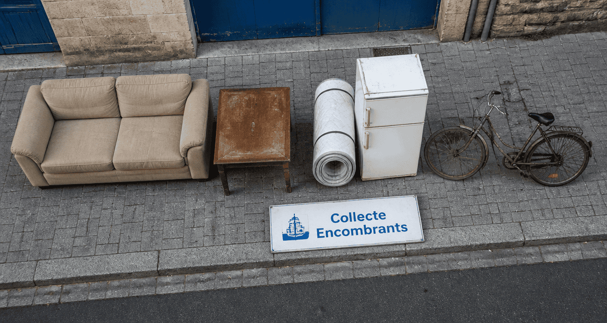 encombrants saint nazaire alignés sur trottoir