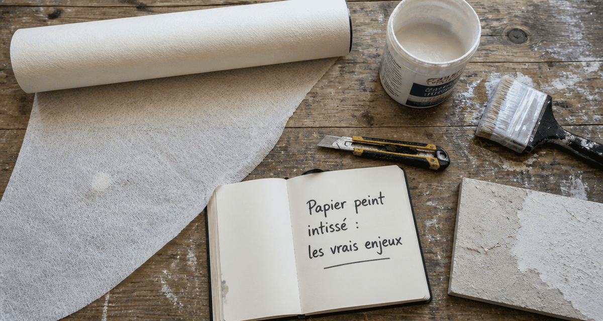 inconvénients papier peint intissé sur table de bricolage