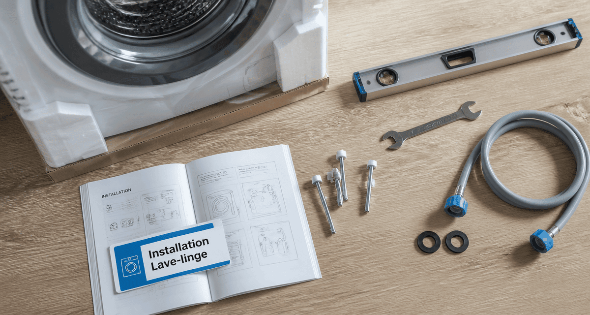 installer machine à laver vue accessoires outils