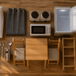 liste mobilier location meublée pdf sur une table