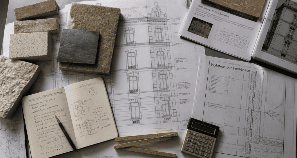 obligation isolation extérieure immeuble ancien plans façade