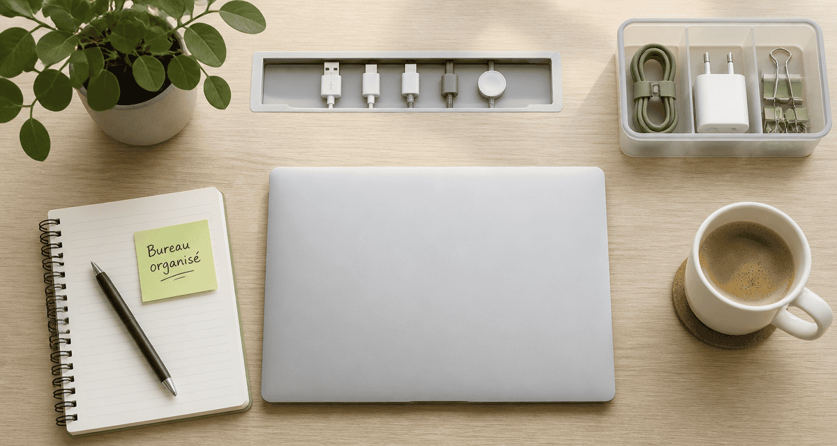 organiser un bureau moderne bien rangé