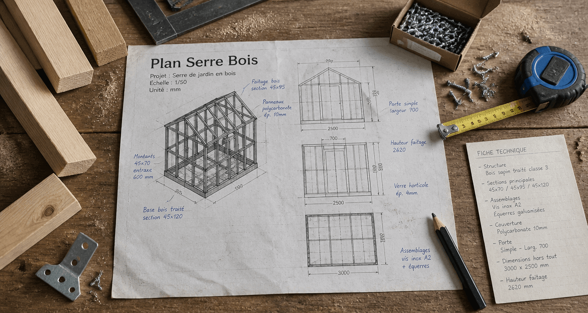 plan serre en bois pdf gratuit sur établi