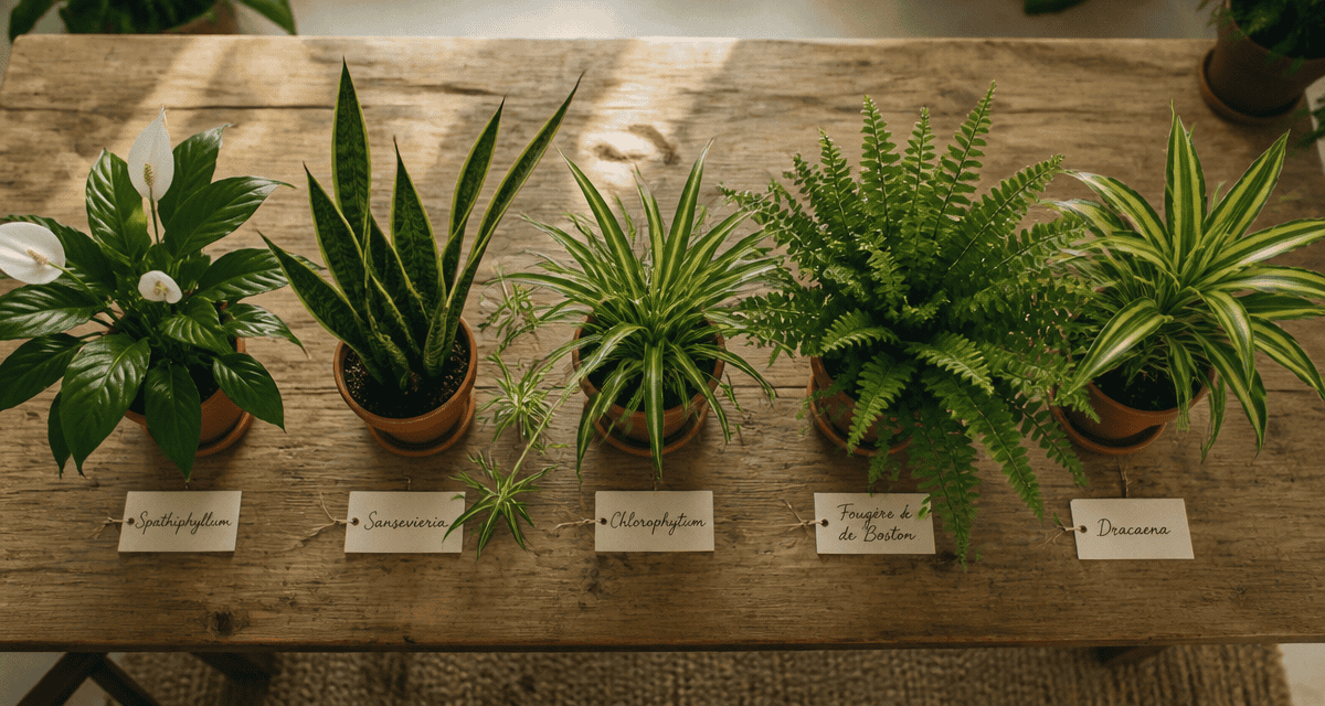 plantes d'interieur depolluante en pots
