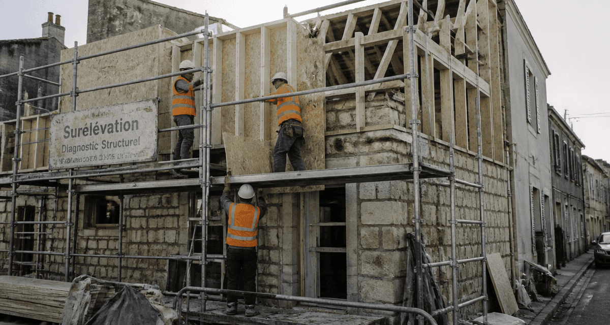 surélévation maison ancienne chantier diagnostic