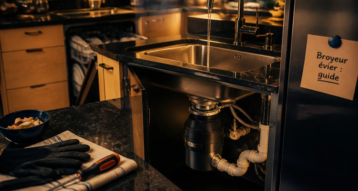 Broyeur pour evier sous l’évier, guide cuisine propre
