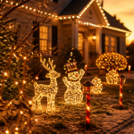 decoration noel exterieur jardin guirlandes led