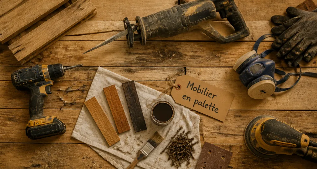 fabriquer meuble palette outils bois