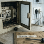Fusible qui saute : tableau électrique ouvert, fusible sauté