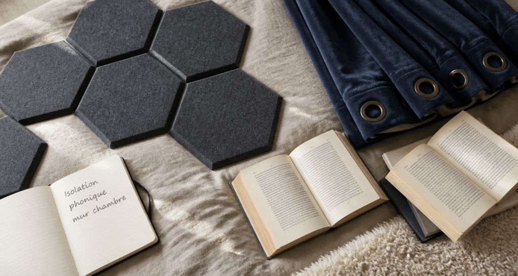 isolation phonique mur chambre sans travaux, éléments décoratifs