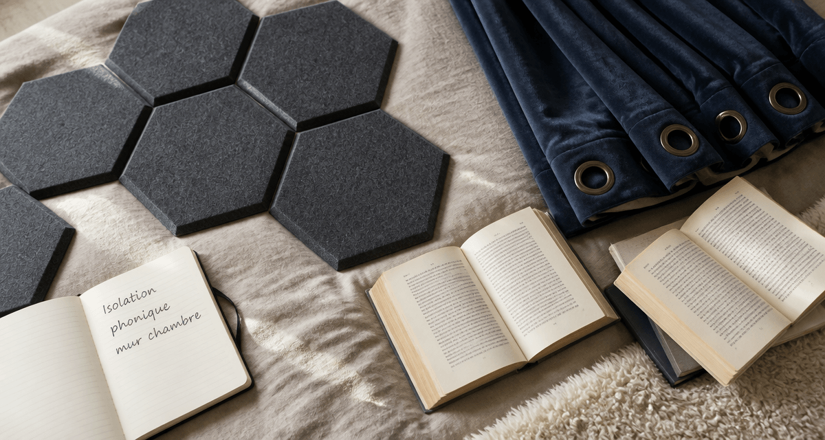 isolation phonique mur chambre sans travaux, éléments décoratifs
