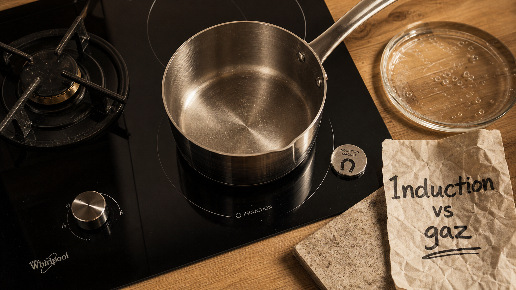 Meilleur plaque de cuisson : test aimant sur vitrocéramique et casserole inox