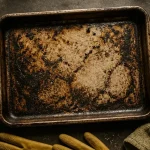 Nettoyer plaque four très sale avec bicarbonate, vinaigre et chiffons vapeur